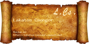 Lakatos Csongor névjegykártya